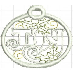 Ponchado Navidad Esfera Joy calidad listo para bordar en Printernet