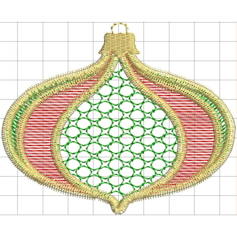 Ponchado Navidad Esfera con detalle calidad listo para bordar en Printernet