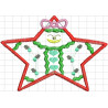 Ponchado Navidad Esfera estrella con nieve calidad listo para bordar en Printernet