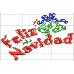 Ponchado Navidad Feliz  calidad listo para bordar en Printernet