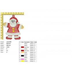Ponchado Navidad Santa Claus calidad listo para bordar en Printernet