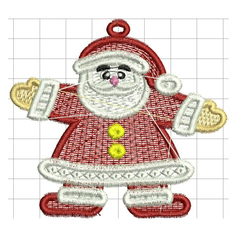 Ponchado Navidad Santa Claus calidad listo para bordar en Printernet