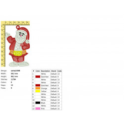 Ponchado Navidad Santa Claus completo calidad listo para bordar en Printernet