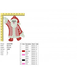 Ponchado Navidad Santa Claus Detalle listo para bordar en Printernet