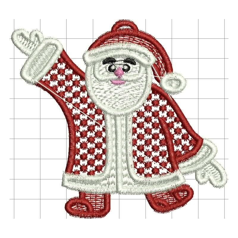 Ponchado Navidad Santa Claus Detalle listo para bordar en Printernet