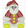 Ponchado Navidad Santa Claus Detalle Sentado listo para bordar en Printernet