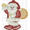 Ponchado Navidad Santa Claus Caminando listo para bordar en Printernet