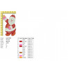 Ponchado Navidad Santa Claus con estrella de perfil para bordar en Printernet