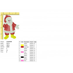 Ponchado Navidad Santa Claus completo saluda para bordar en Printernet