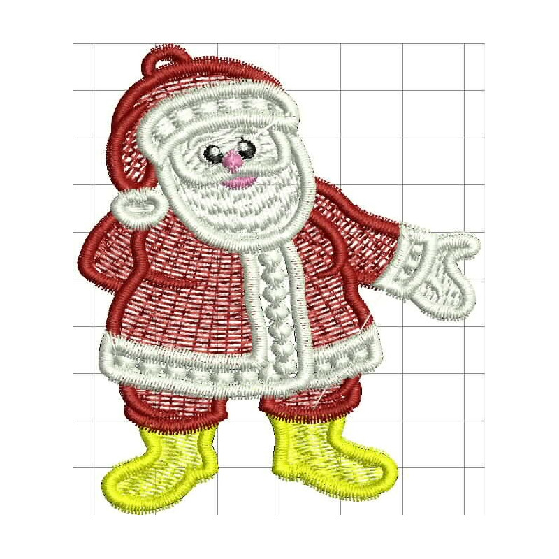 Ponchado Navidad Santa Claus completo saluda para bordar en Printernet