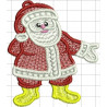 Ponchado Navidad Santa Claus completo saluda para bordar en Printernet