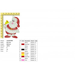 Ponchado Navidad Santa Claus campana para bordar en Printernet