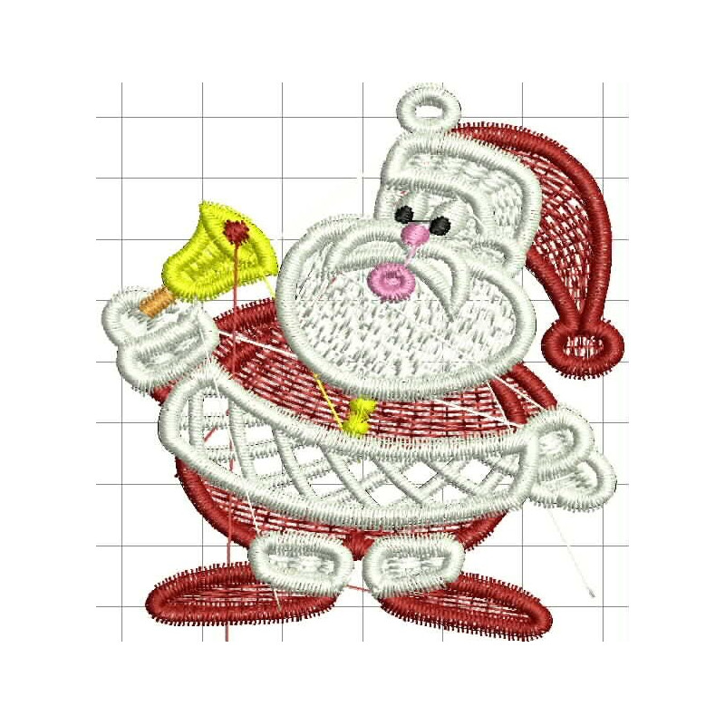 Ponchado Navidad Santa Claus campana para bordar en Printernet