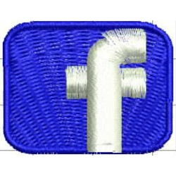 Ponchado Logo Facebook Cuadrado y Circular para bordar en Printernet