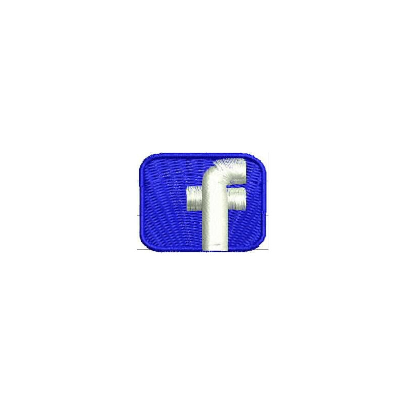 Ponchado Logo Facebook Cuadrado y Circular para bordar en Printernet