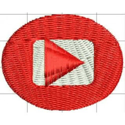 Ponchado Logo Youtube Cuadrado y Circular para bordar en Printernet