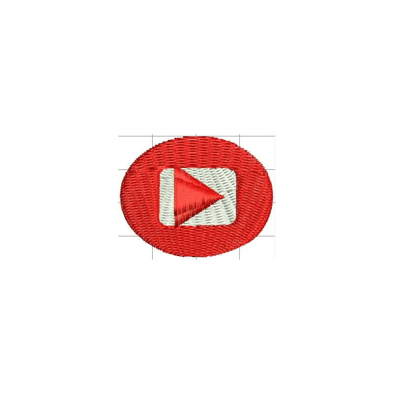Ponchado Logo Youtube Cuadrado y Circular para bordar en Printernet