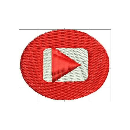 Ponchado Logo Youtube Cuadrado y Circular para bordar en Printernet
