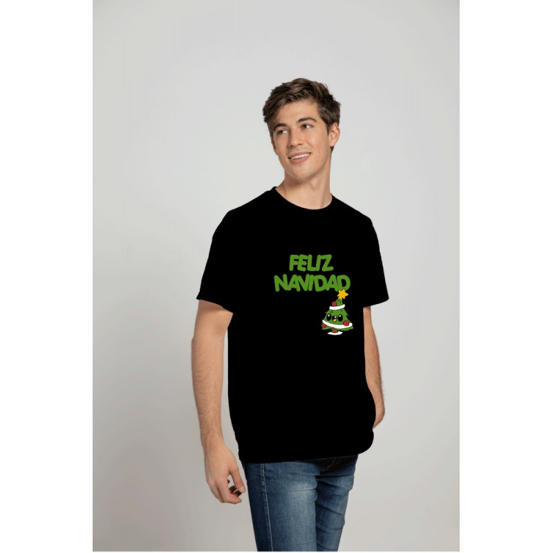 Playera Diseño Feliz Navidad con árbol  Diseño Unico Printernet
