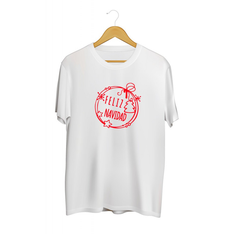 Playera Diseño Feliz Navidad con árbol Diseño rojo Printernet