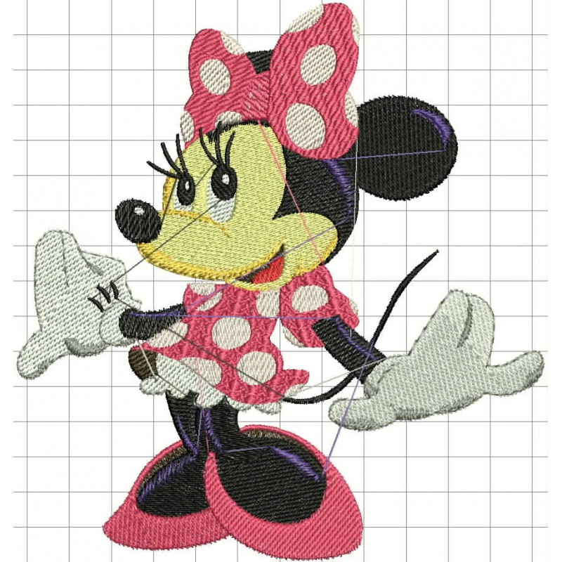 Ponchado Logo Minnie Mouse para bordar en Printernet