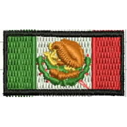 Ponchado Bandera Mexico para bordar en Printernet
