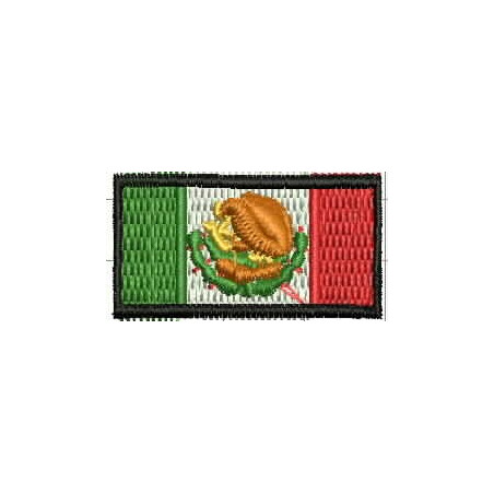Ponchado Bandera Mexico para bordar en Printernet