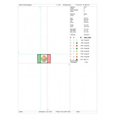 Ponchado Bandera Mexico para bordar en Printernet