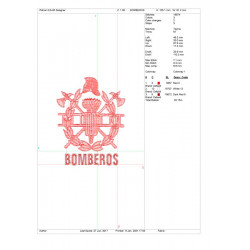 Ponchado Logo Bomberos para bordar en Printernet