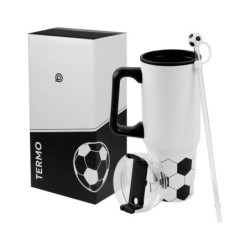 TERMO SOCCER BLANCO Y NEGRO - vista 3