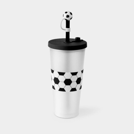 VASO SOCCER BLANCO Y NEGRO - vista 1