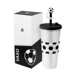 VASO SOCCER BLANCO Y NEGRO - vista 6