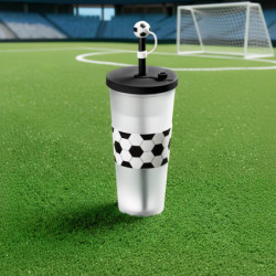 VASO SOCCER BLANCO Y NEGRO - vista 8