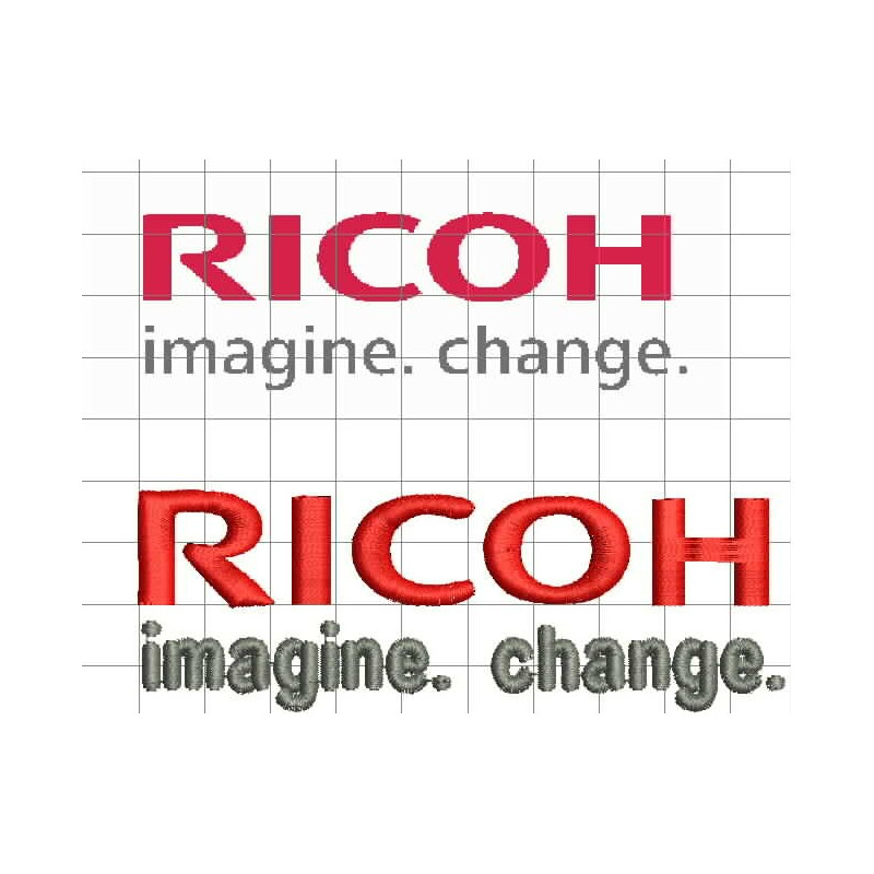 Ponchado logo RICOH para bordar en Printernet