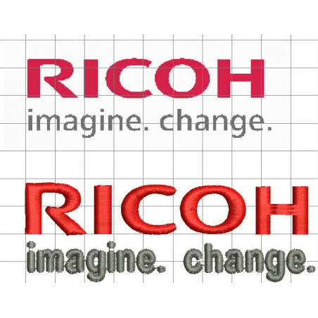 Ponchado logo RICOH para bordar en Printernet