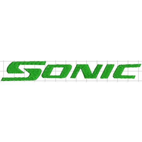 Ponchado logo Sonic Auto para bordar en Printernet
