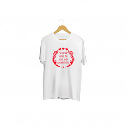 Printernet Playera De Manga Corta con Diseño de Amor y amistad Vivir sin ti , Ideal para Regalo