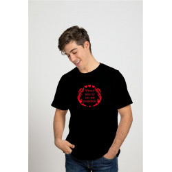 Printernet Playera De Manga Corta con Diseño de Amor y amistad Vivir sin ti , Ideal para Regalo