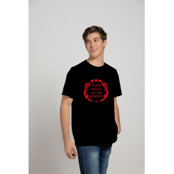 Printernet Playera De Manga Corta con Diseño de Amor y amistad Vivir sin ti , Ideal para Regalo