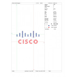 Ponchado logo CISCO para bordar en Printernet