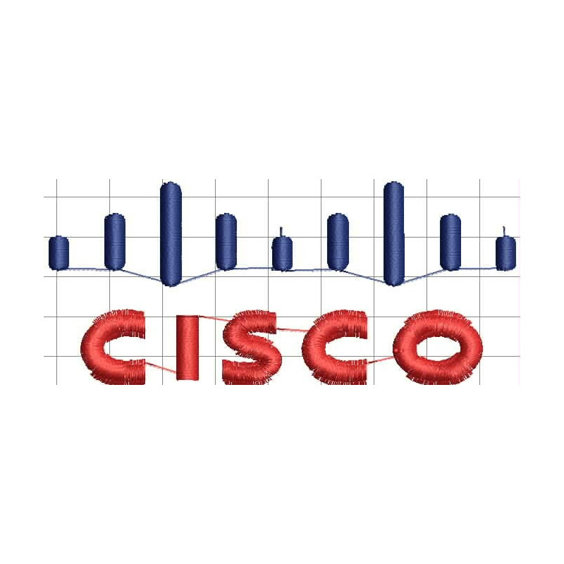 Ponchado logo CISCO para bordar en Printernet