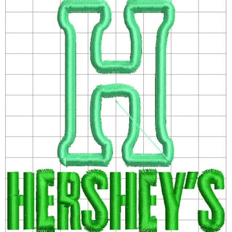 Ponchado logo Hersheys para bordar en Printernet