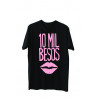 Printernet Playera De Manga Corta con Diseño de Amor y amistad 10 mil besos, Ideal para Regalo