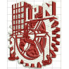 Ponchado logo IPN Instituto Politecnico Nacional para bordar en Printernet