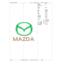 Ponchado logo Mazda para bordar en Printernet