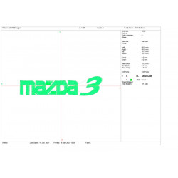Ponchado logo Mazda para bordar en Printernet