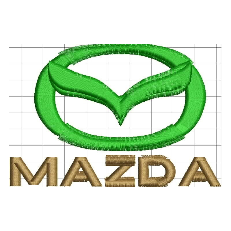 Ponchado logo Mazda para bordar en Printernet
