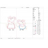 Ponchado Logo Peppa y George para bordar en Printernet