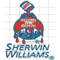 Ponchado logo Pintura Sherwin Williams para bordar en Printernet