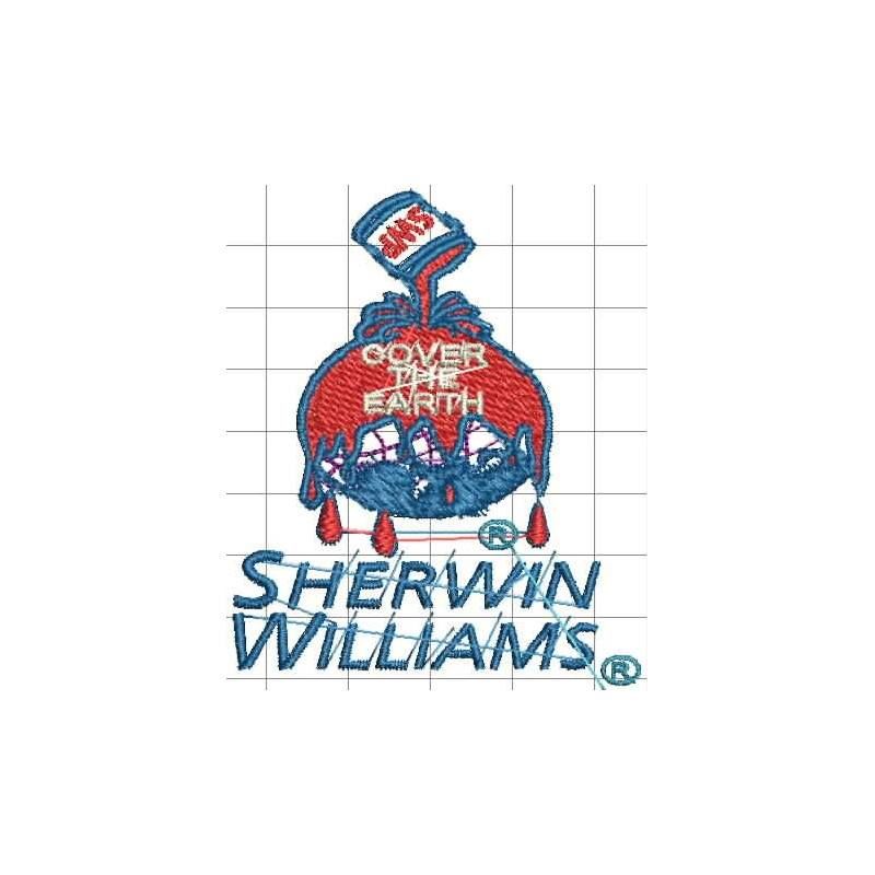 Ponchado logo Pintura Sherwin Williams para bordar en Printernet